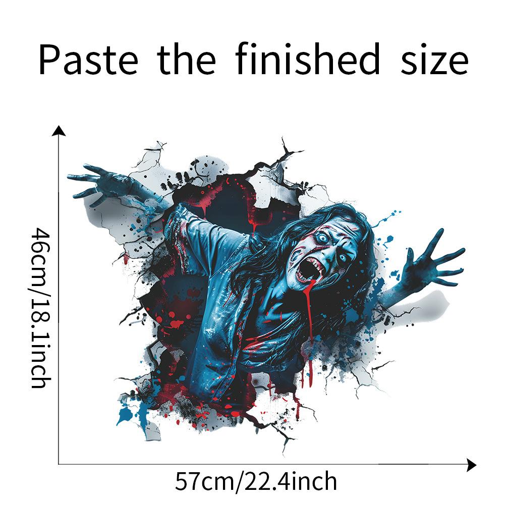 Autocolante de Perete 3D de Halloween Autocolante de Perete cu Zombi Înfricoșători Autocolante de Perete de Halloween Detașabile Pentru Dormitor Living Decor de Fundal