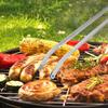 BBQ Wurst Wendezange Edelstahl Langer Griff BBQ Wurst Grillzange Küchenzange für