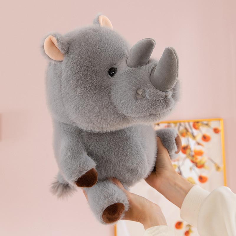 Plüsch Nashorn Spielzeug Tier Puppe Geschenk für Kinder Schlaf Kuscheltiere für Kinder