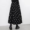 Women's High-Waist Polka Dot A-Line Midi Skirt