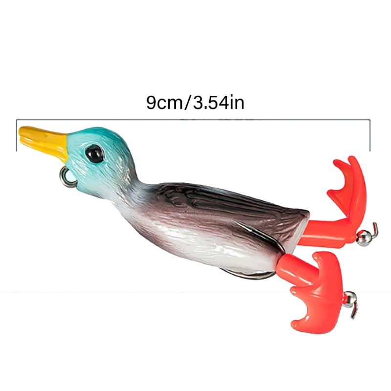 Doppelpropeller Schwimmende Ente Angelköder Haken Ente Oberflächenköder Schwimmköder Künstliche Plätschernde Spritzende Füße