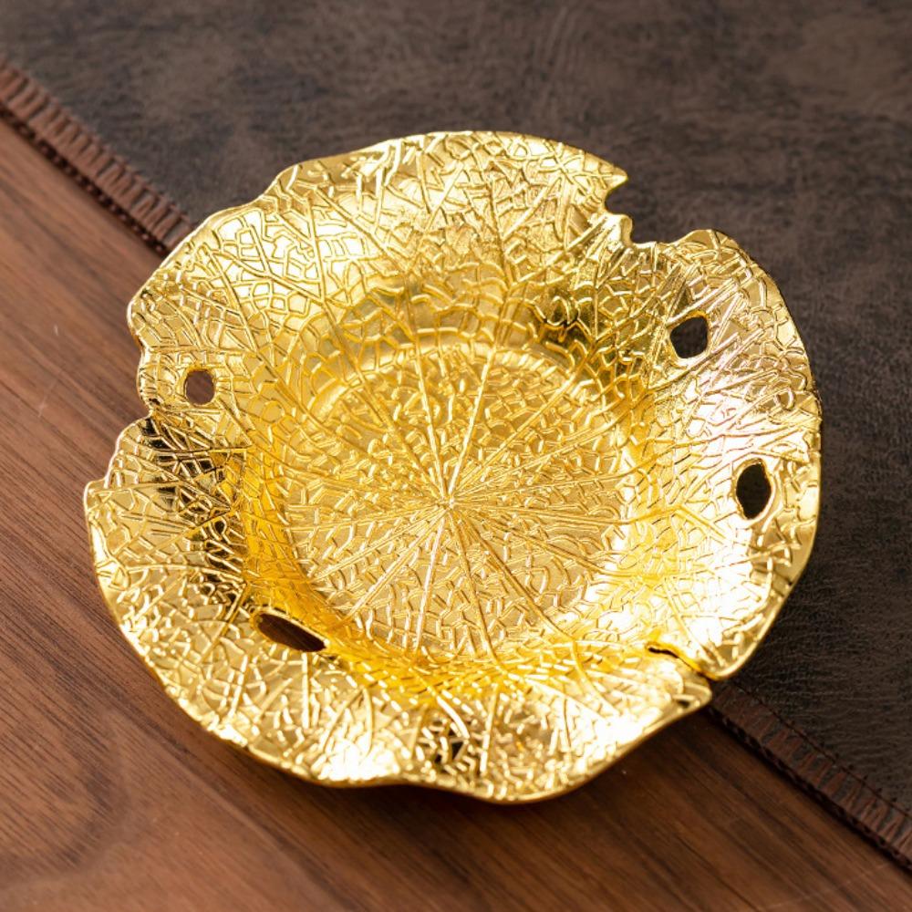 Chinese Style Retro Metal Coaster Exquisite Elegant Cup Holder Golden Heat Resistant Insulation Pad Home Decoration