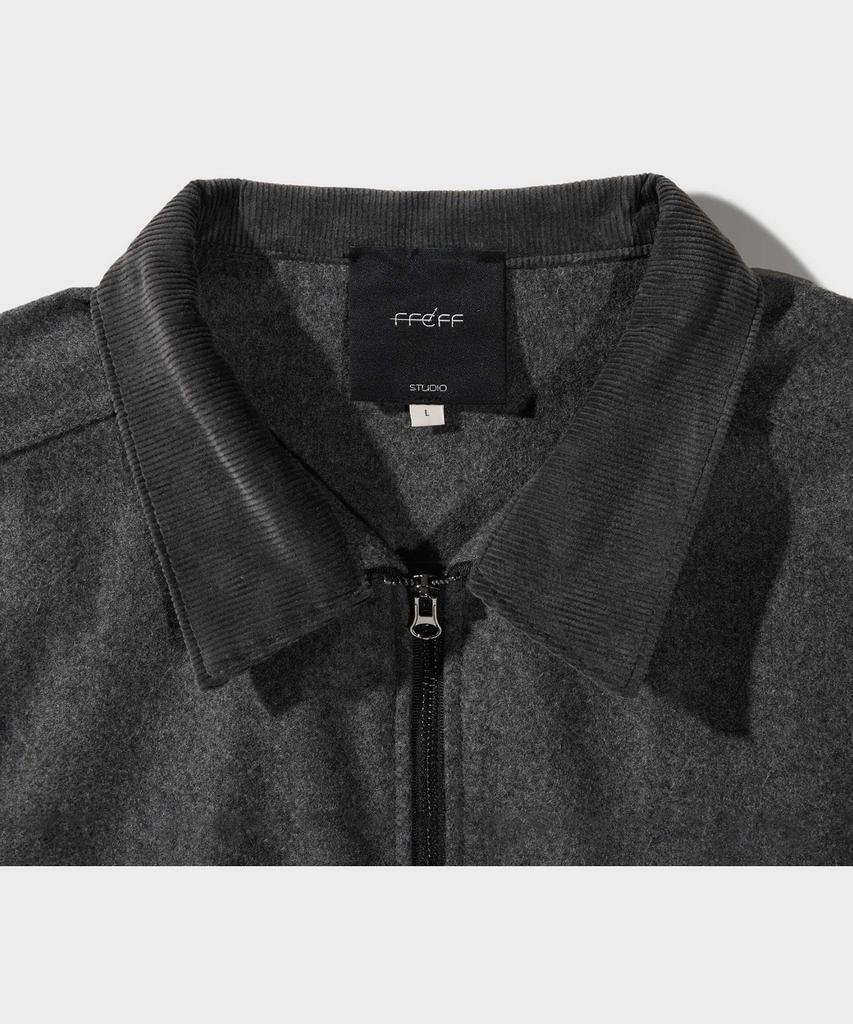 Ffeff Studio Wool Half Zip-Up Jacket (Gray)