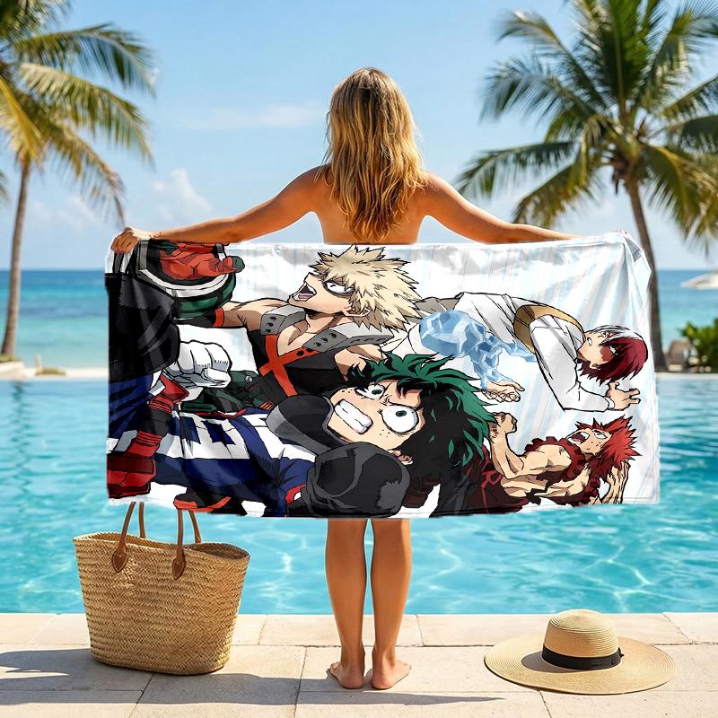 Hero Academia Fashion Beach Towel: Ideal for Summer Adventures Soft, absorbent and quick drying suitable for swimming and bathing