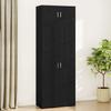 Storage Cabinet 3 Pcs Black Oak Effect