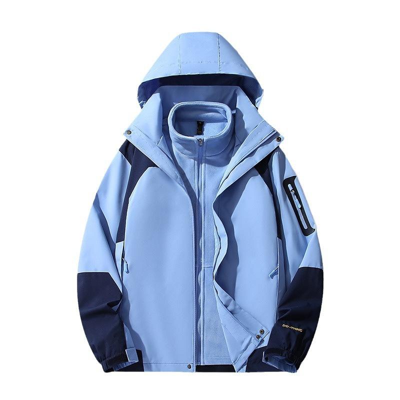 Mian Velvet New Autumn and Winter Jacket for Men Three-in-one Two-piece Jacket for Men and Women