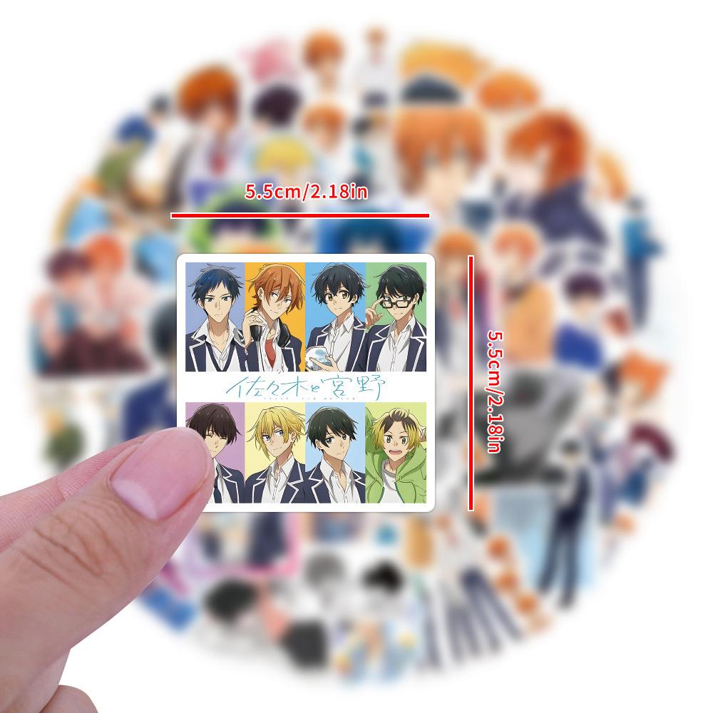 55/110 New Anime Sasaki and Miyano Doodle Stickers Decorative Notebook Stickers