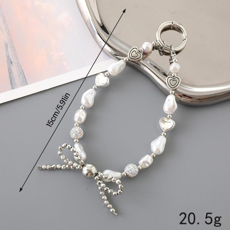 Style Phone Attachment Elegant Phone Pendant Modern Wristband Special Mobile Phone Beaded Pendant for Girl Student
