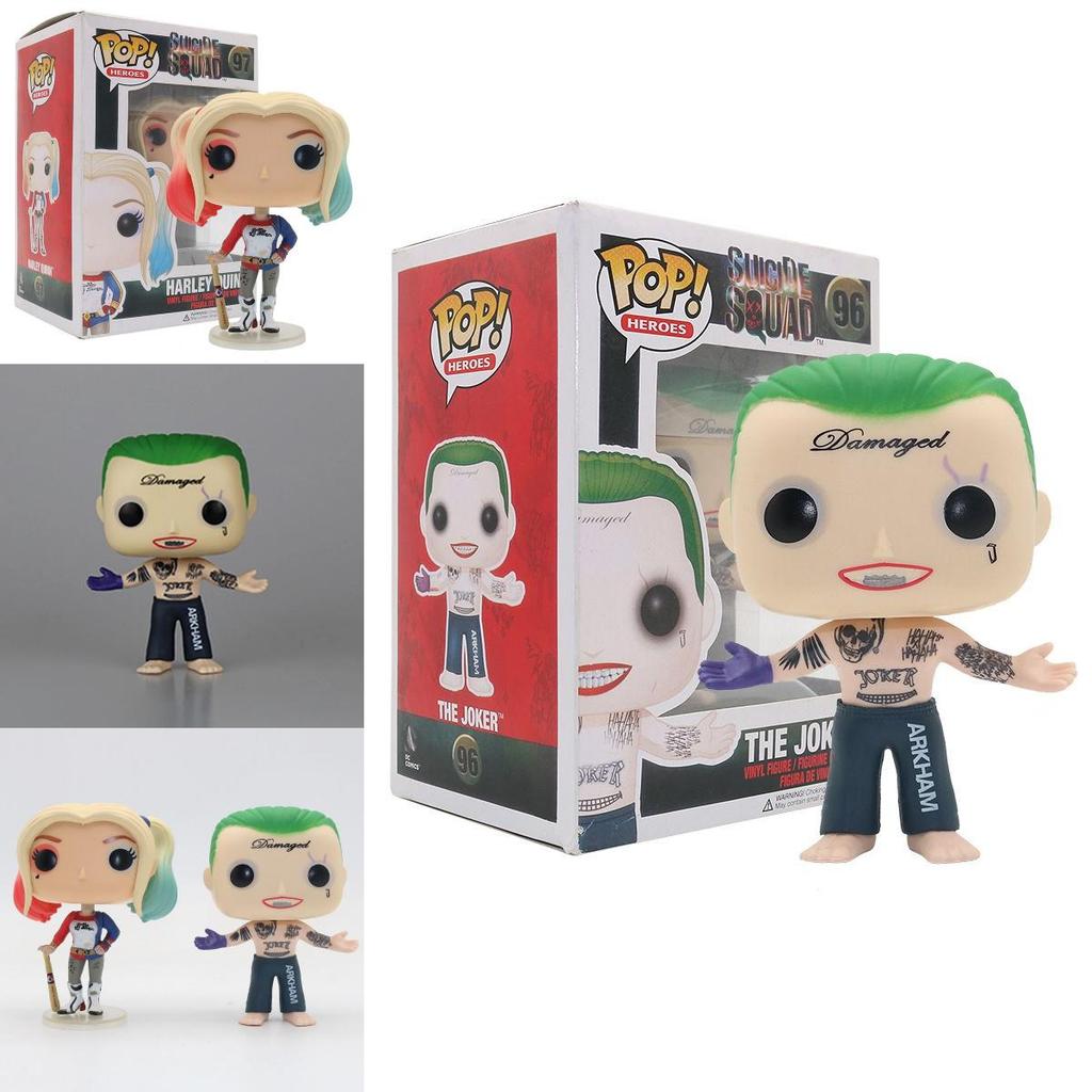 Premium Suicide Squad Joker And Harley Quinn Funko Pop Action Figure Model Toys Collection