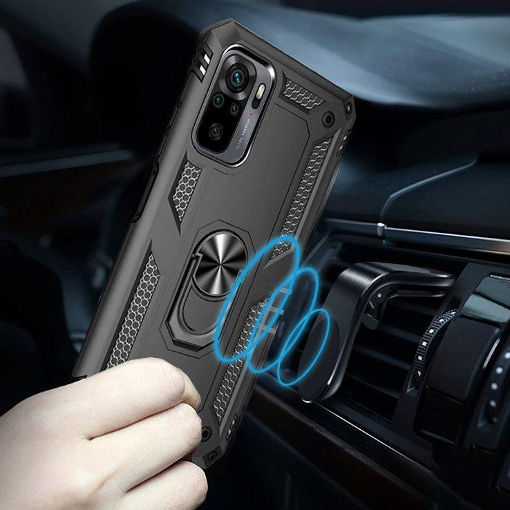 Armored case for Xiaomi Redmi Note 10/10S, Nox Case Ring, black