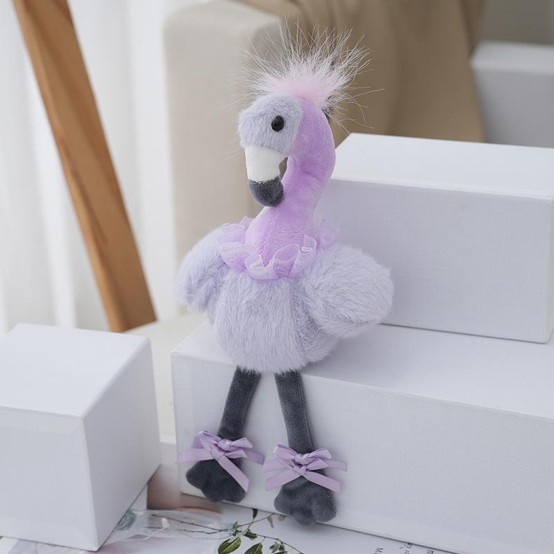 

Flamingo Adorable Bunny Plush Keychain Soft Fluffy Toy For Bags Keys And фіолетовий