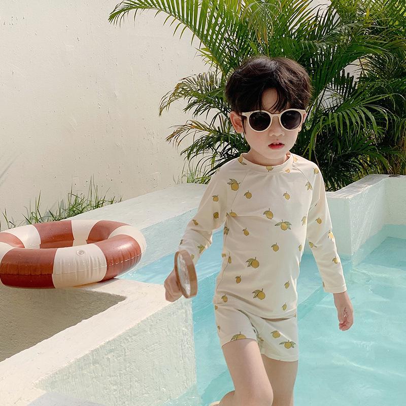 

Детский купальный костюм с длинным рукавом «Зеленый утенок» - Маленький/Средний 80 cm