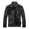 Leather jacket Men's leather jacket Fashion slim fit Men's locomotive PU leather jacket Fleece leather jacket