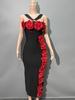 Floral One-Shoulder Bandage Party Dress - European & American African Fashion