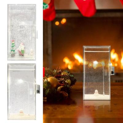 Scena Śnieżna Lampka Nocna Lampka Biurkowa DIY Rękodzieło Świąteczne bałwan Lampa Nocna Śnieżna Dekoracja Domu Rękodzieło Artystyczne Lampy Uliczne Nocne