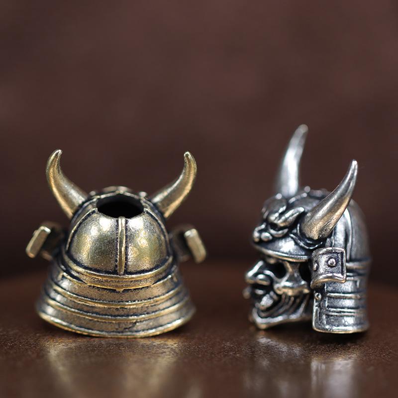 Shogun Japonez Samurai Margea de Cuțit din Alamă Războinic EDC DIY Paracord Brățară Țesută Șnur Pandantiv Accesoriu Instrument de Exterior Agățători