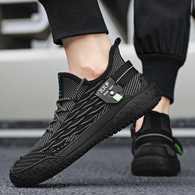 Summer Men Mesh Walking Shoes Lace-up Casual Outdoor Sports Running Shoes  New Sneakers Men Flat Tennis Shoes