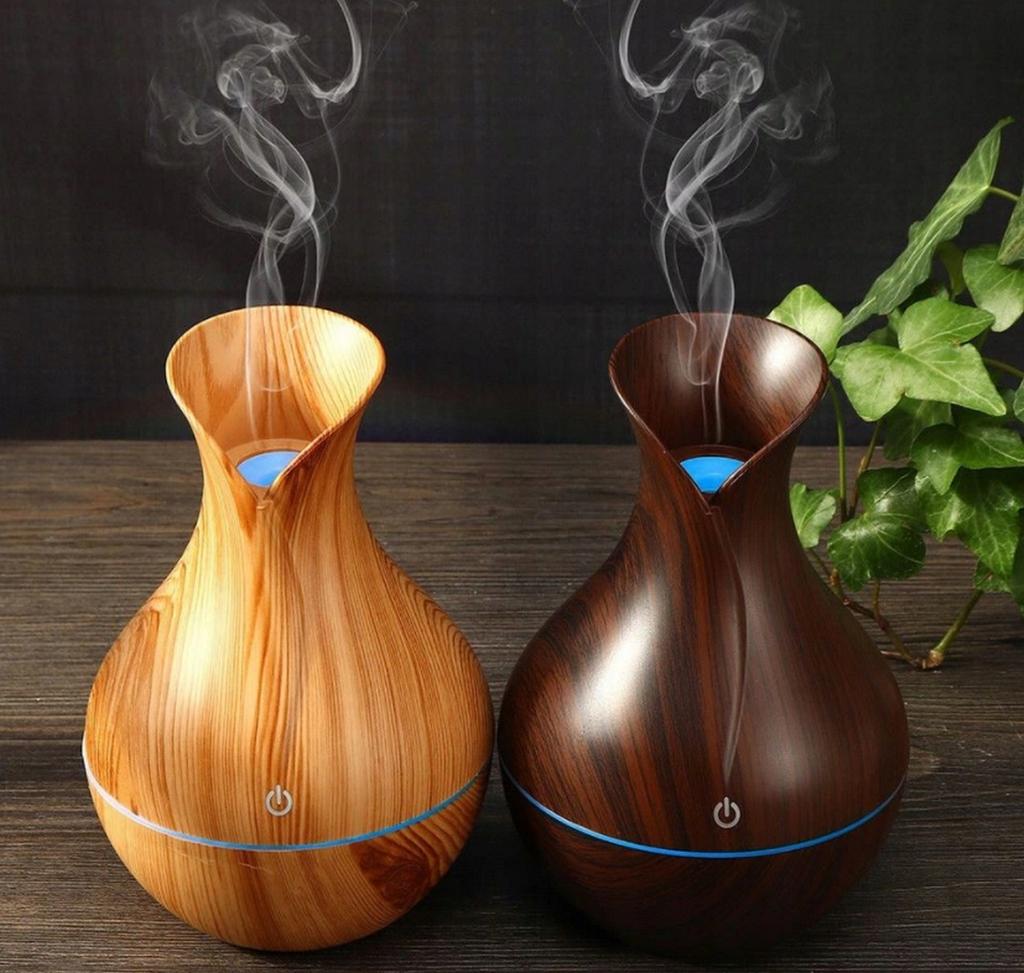 Air humidifier, aromatherapy, diffuser, oil, LED lamp, evaporative
