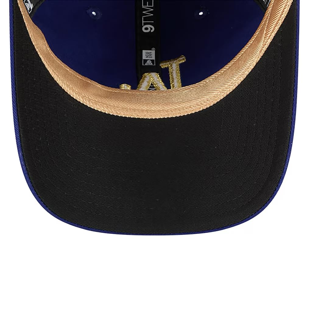 New Era 9TWENTY Los Angeles Dodgers 2025 Gold Collection Strapback Cap, Royal Blue, Low Crown. Imported.
