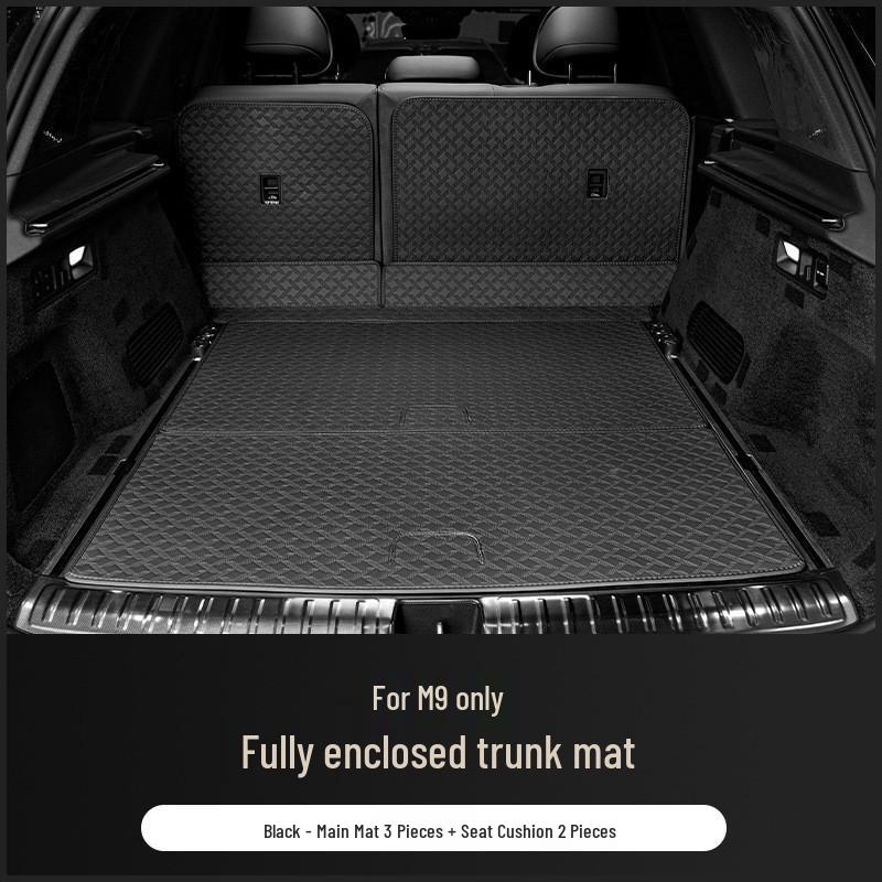 Full Coverage Nappa Leather Trunk and Backrest Mat for 2024/25 AITO M9 Five/Six-Seater