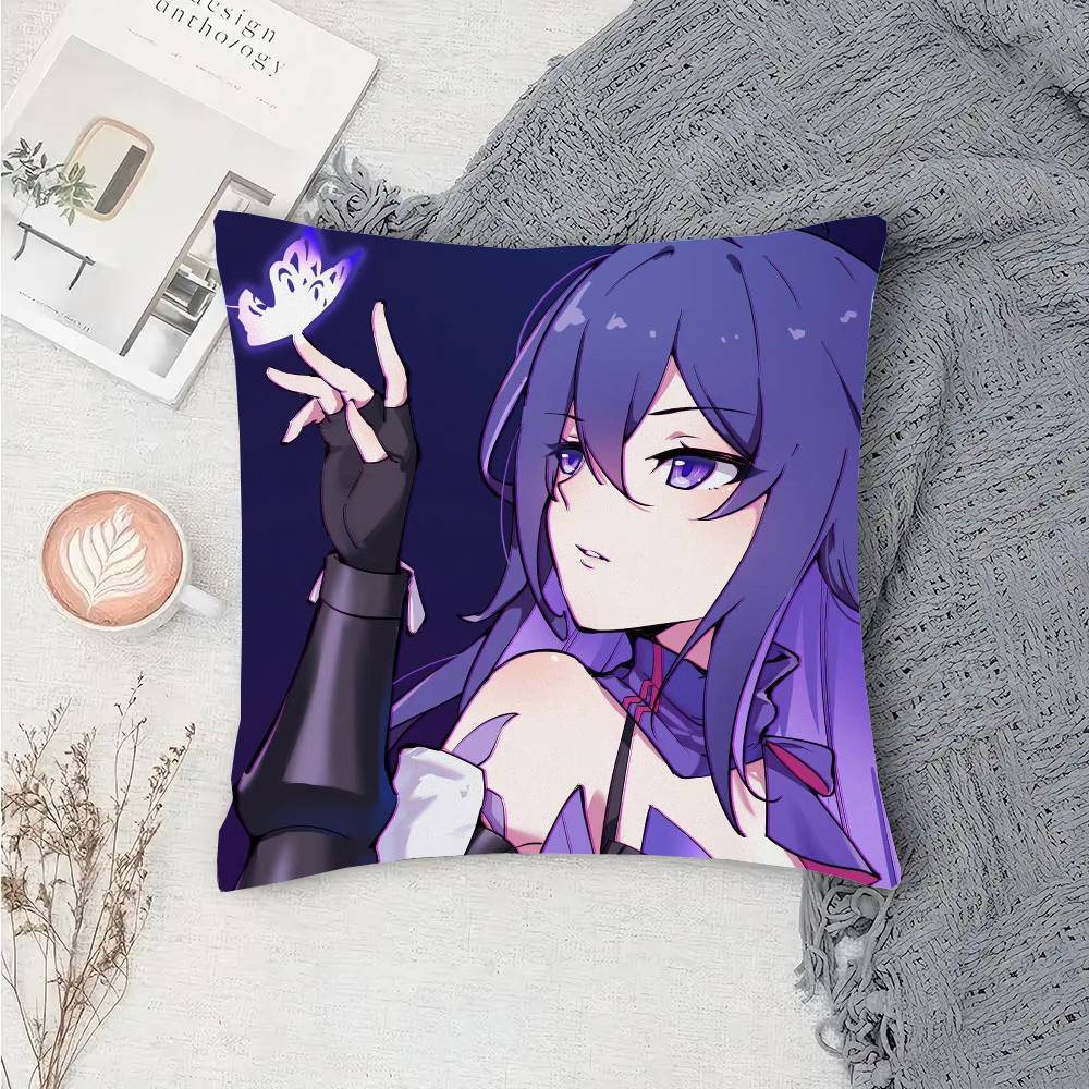 Seele Animated Game Honkai Star Rail Pillow Case Fashion Square Pillowcase Bedroom Sofa Room Ins Decoration Leisure