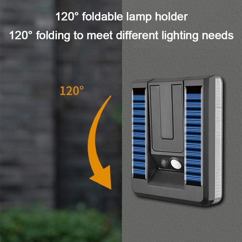 Foldable LED Solar Wall Light 120° Outdoor Waterproof Lamp potlights Motion Sensor Solar 3 Modes Street Garden Deco Solar Lamps