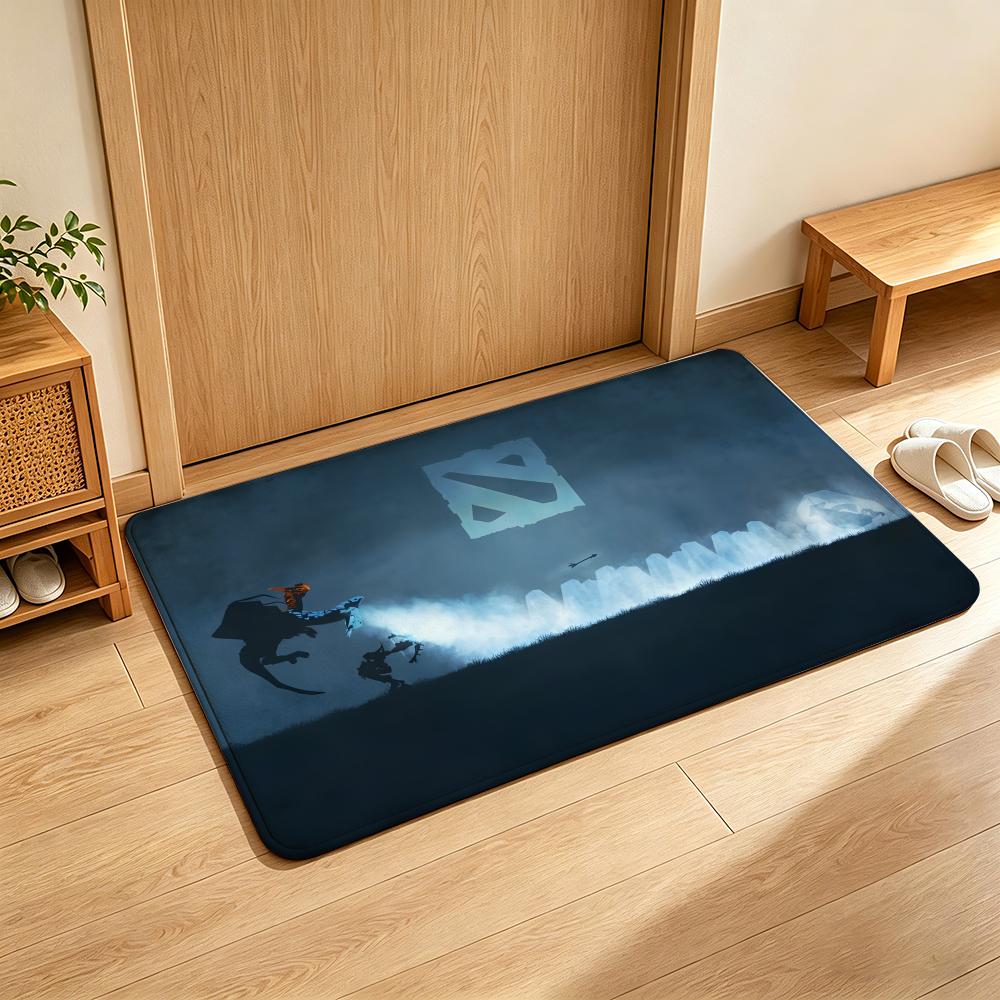 Game D-Dota2 Floor Mat Soft Flannel Floor Mat Suitable for Entryways, Living Rooms, Bedrooms, and Bathrooms