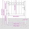 Zauntor HORST 100 x 75 cm Metal Black Lockable