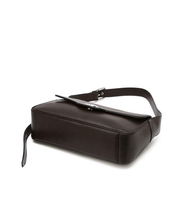Athe Vanessabruno [Meringue] Meringue New Dark Brown Leather Shoulder Bag M Aaba6E350W3
