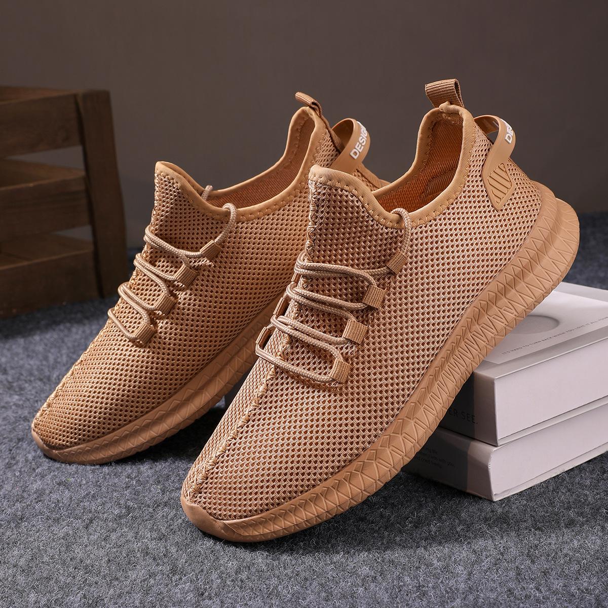 

2025 Summer Trendy Fujeak Men s Ultralight Running Shoes - Breathable Mesh Casual Sneakers with Anti-slip Function, Solid Colour 39 коричневый
