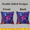 Vivid Floral Square Jacquard Pillow Cover for Sofa Office Waist Cushion Cover Home Decorative Pillowcase