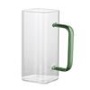 Shangqi Glass Square Mouth Cup with Colored Handle