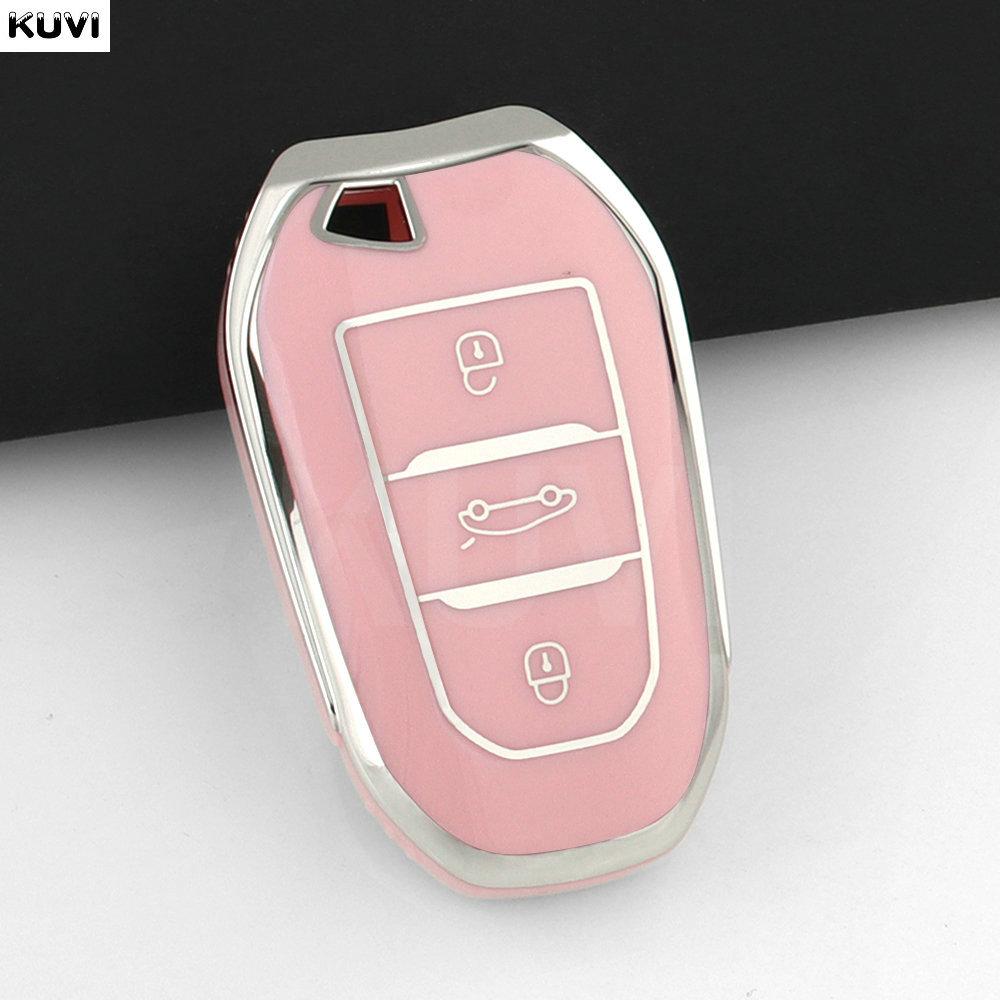 New Tpu Car Key Case Cover Shell Fob For Peugeot 2008 3008 4008 5008 308 408 508 Citroen C1 C2 C4 C6 C3-Xr Picasso Grand Ds3 Ds5