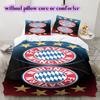 Biancheria da letto con motivo calcistico Bayern Monaco, Set piumone Copripiumone Federa Regalo di Compleanno per la Casa (1*copripiumino+2*federe,senza imbottitura)