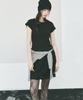 Nigaennikol Fringe Lace Mini Skirt_Black