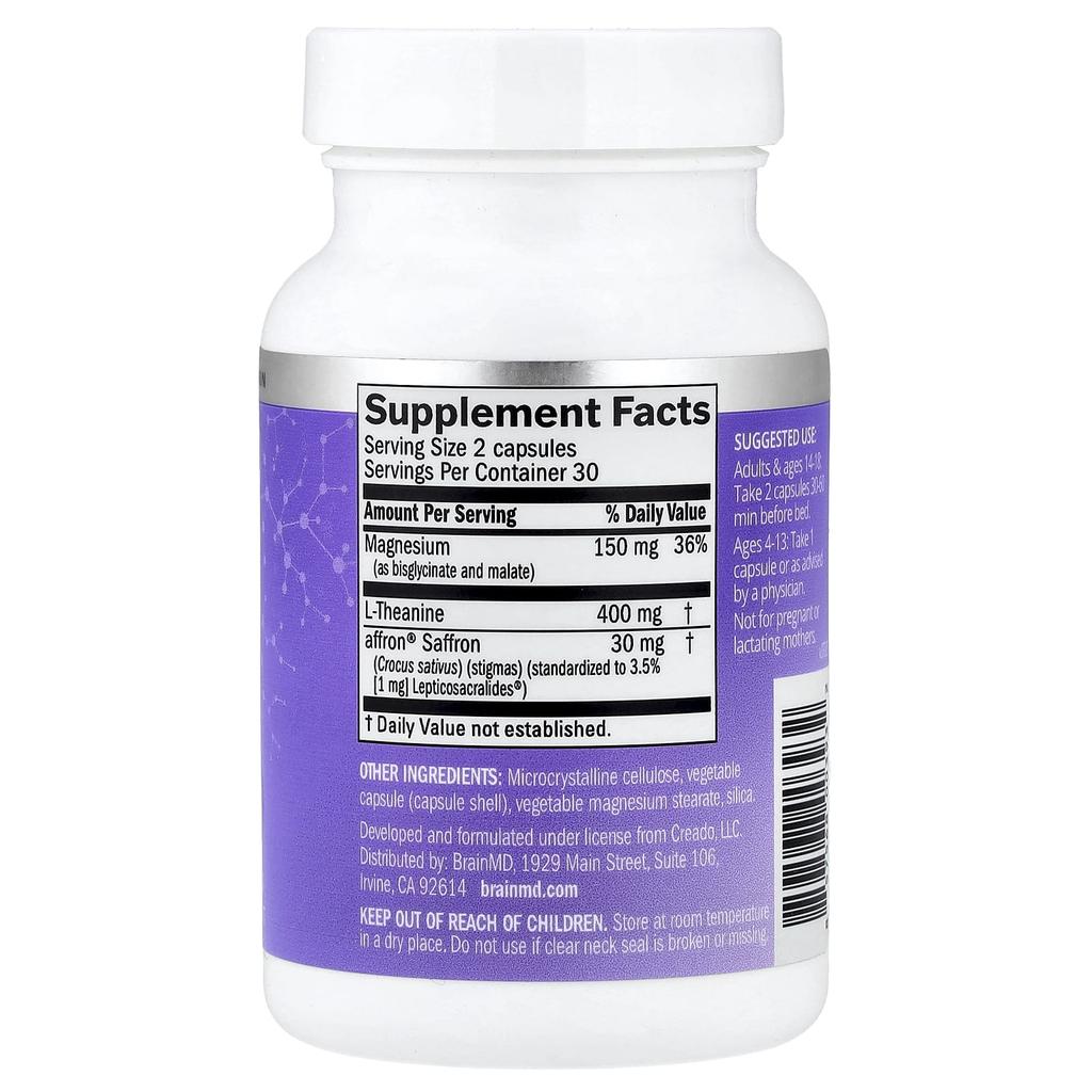 BrainMD, Quiet My Mind Sleep, 60 Veggie Capsules