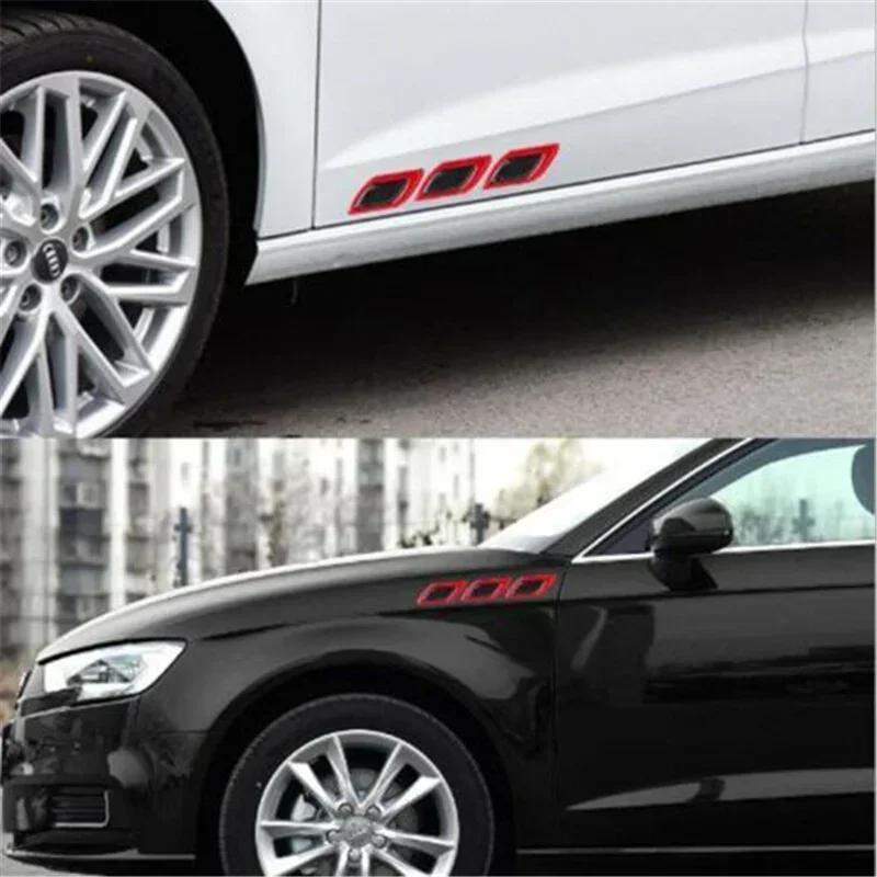 6 Stück/Set Reflektierende Autoaufkleber Kratzfest Sicherheitswarnaufkleber für Motorrad LKW Auto Motor Außen Dekorative Zubehörteile