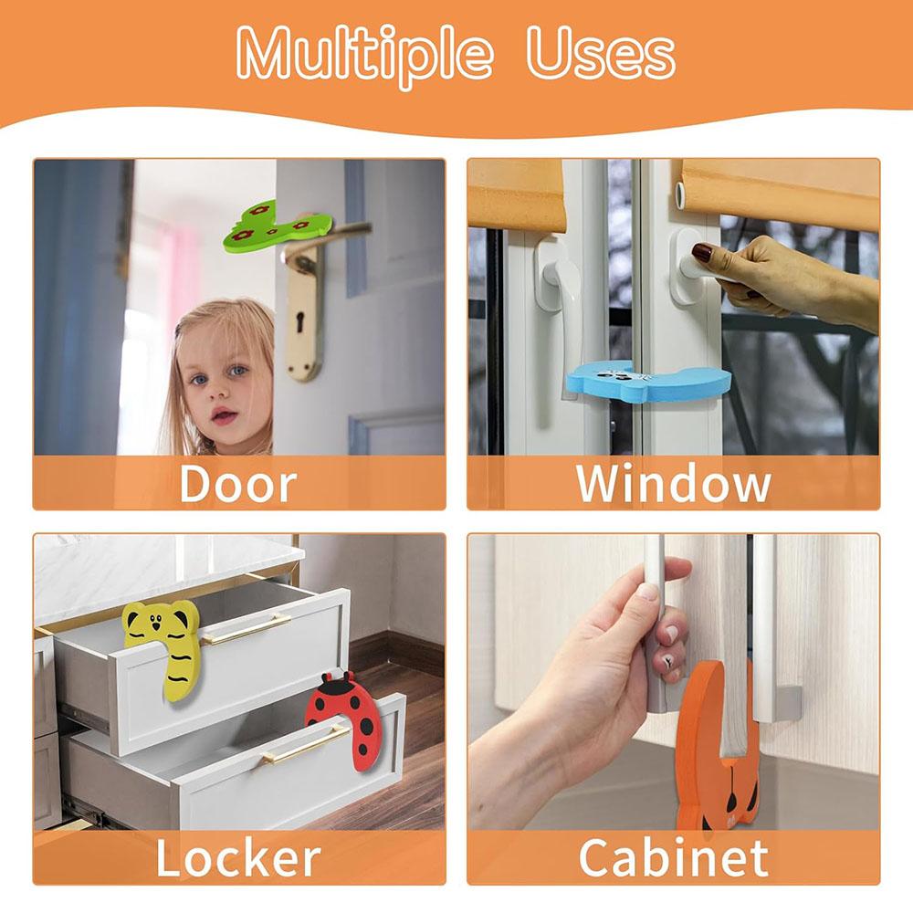 8pcs Animal Clamp Protectors for Doors for Room Doors and Sliding Doors