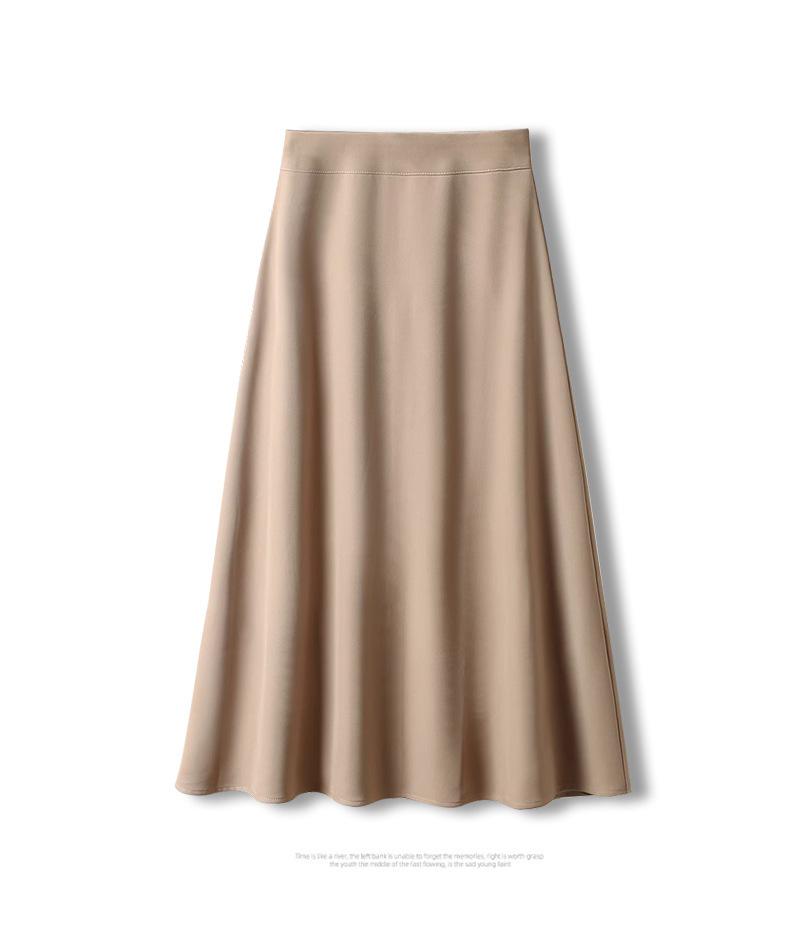 Petite Women's High Waist Woolen Mid-Length Umbrella Skirt, New A-Line Draping Style for Autumn/Winter 2026, Slimming Fit.