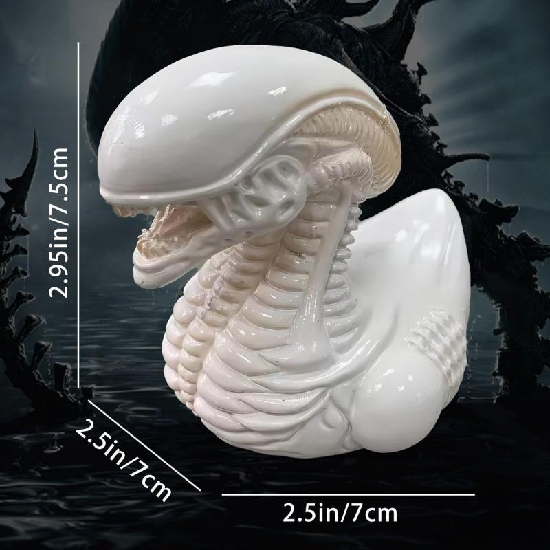 Sculptură unică de rață din rășină, rațe cu personaje din filme de groază, artă decorativă creativă și jucăușă, perfectă pentru casă, birou, obiecte de colecție și cadouri