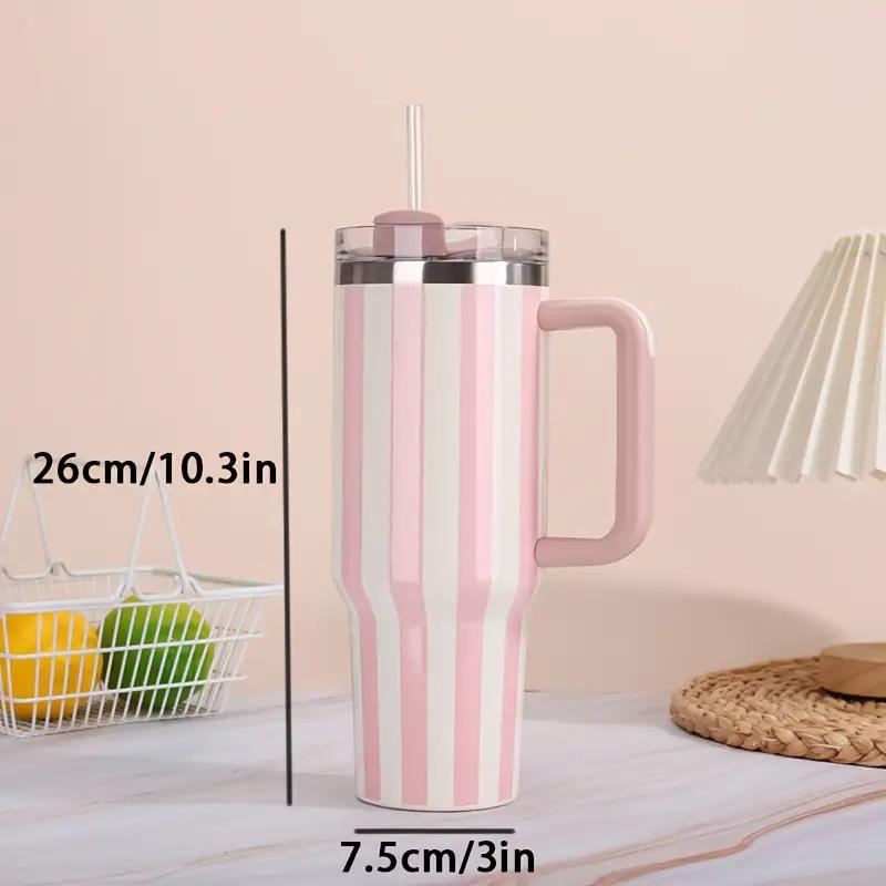 40oz Thermal Bottle With Straw Handle and Lids Drinkware Hot Cold Stainless Steel Thermos Portable Car Coffee Cups Thermal Mug