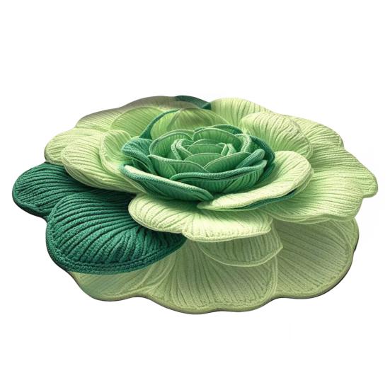 Tapis de sol 3D à fleurs Yousheng Absorbant Séchage rapide Irrégulier Moelleux Floral Lavable Antidérapant Salon Chambre Salle de bain Cuisine Décoration