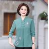 Stilvoller ethnischer Pullover im Zweiteiler-Look für Damen mittleren und höheren Alters - Chinesisches Jacken-Set