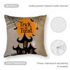 Scary Halloween Bat Pumpkin Pillow Case Sofa Living Room Bedroom Double-Sided Printing Square Cushion Nap Time Pillow Case