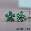 Blue Flower Stud Earrings for Women Delicate Daily Jewelry