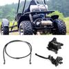 Hydraulic Rear Disc Brake Caliper System, High Strength Aluminum,   Design, Anti-Rust, Wear Resistance for Quad Dirt Bike ATV Black