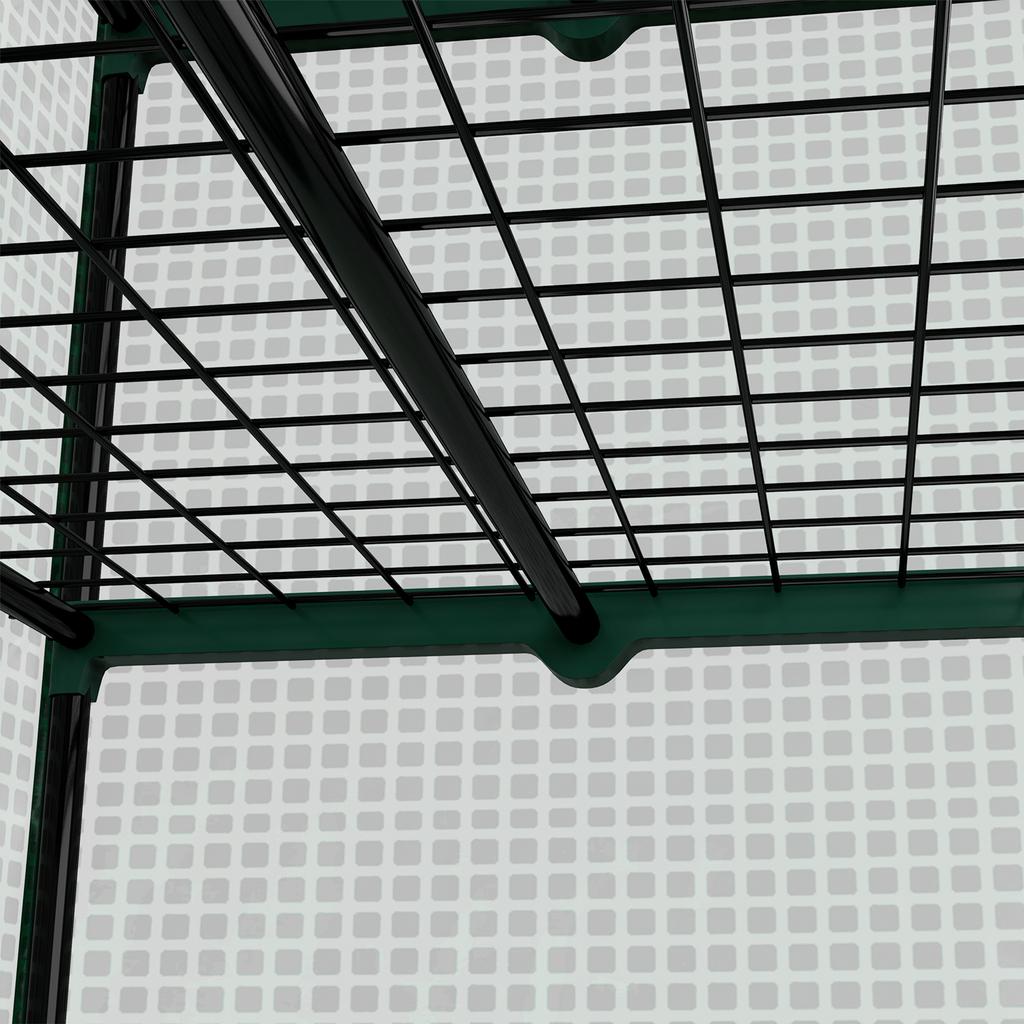 Four-Tier Mini Greenhouse, with Reinforced Plastic Cover