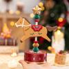Christmas Vintage Red Dopamine Horse Rotating Ornament Pony Figurine Home Room Decor New Year Party Decor Birthday Gift