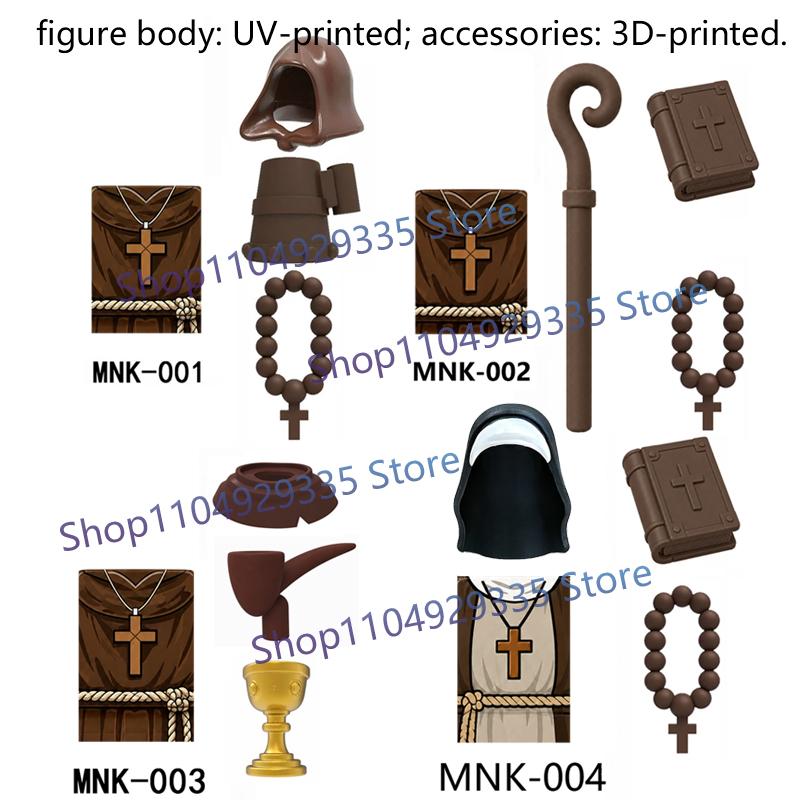 Medieval Castle Figure Building Blocks Crow Serpent Soldier Greek Roman Crusader Knights Templar Compatible Bricks Toys Gift Z03