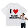 Ich liebe Xaden Riorson Reines Baumwoll-T-Shirt Alex Warren Gleicher Stil Peripherie-T-Shirts Einfacher Buchstabendruck T-Shirt Unisex Unisex Lässiges Oberteil